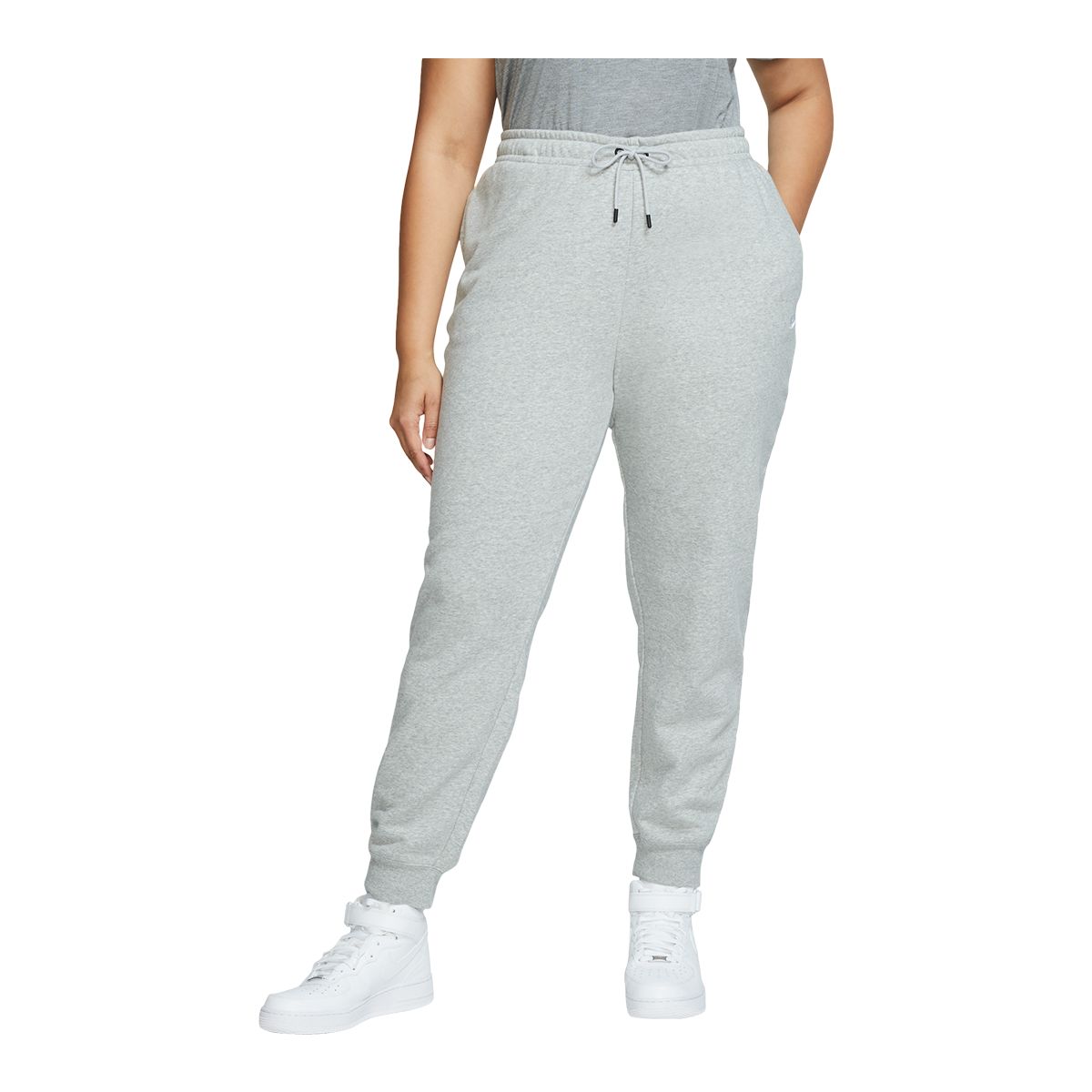 Nike Women's Plus Size Essential Mid-Rise Fleece Joggers, Sweatpants, Casual