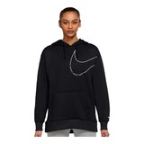 Nike Women's Therma-FIT Graphic Pullover Hoodie, Fleece, Oversized, Kangaroo Pocket Front_Flat