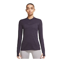 Nike Women's Run Division Warm Long Sleeve Shirt, Dri-FIT Front_Flat