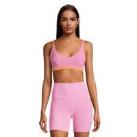 Onzie Women's Ribbed Color Block Bra Bikini Top Front_Flat