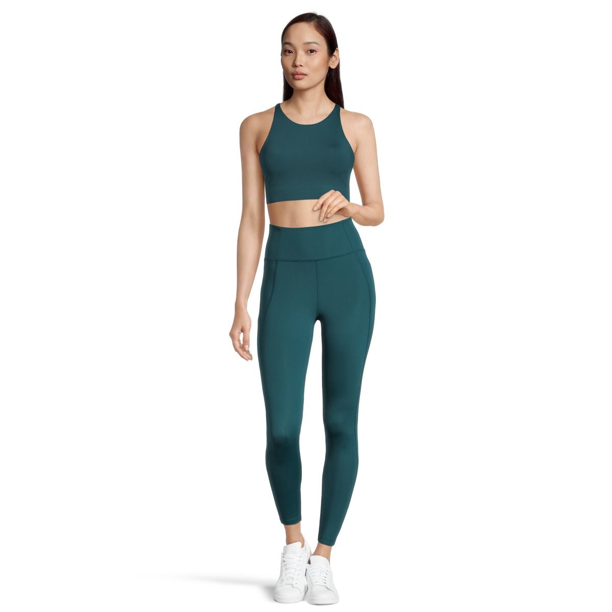 Girlfriend Collective Women's Topanga Sports Bra, Medium Impact, High Neckline