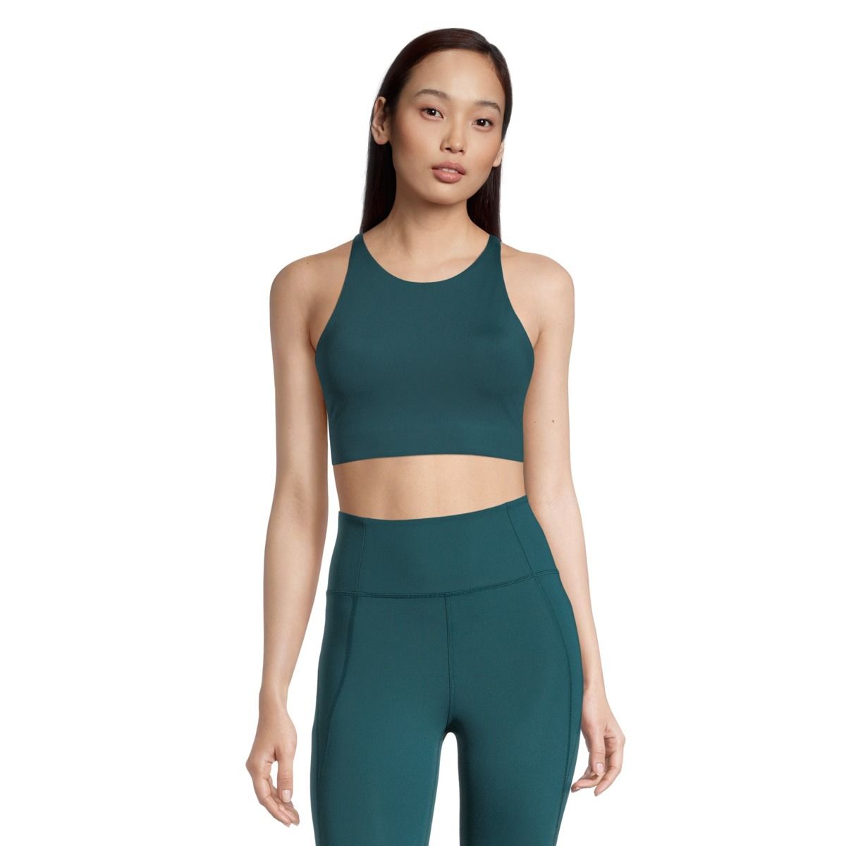 Girlfriend Collective Women's Topanga Sports Bra, Medium Impact, High Neckline