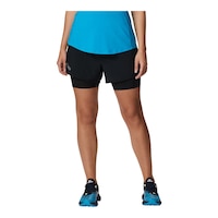Columbia Women's Endless Trail 2 in 1 Shorts Front_Flat