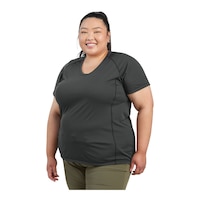 Outdoor Research Women's Plus Size Echo T Shirt Front_Three_Fourths_Angled_Left