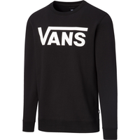 Vans Men's Classic Crew II Long Sleeve Fleece - Black/White Front_Angled_Left