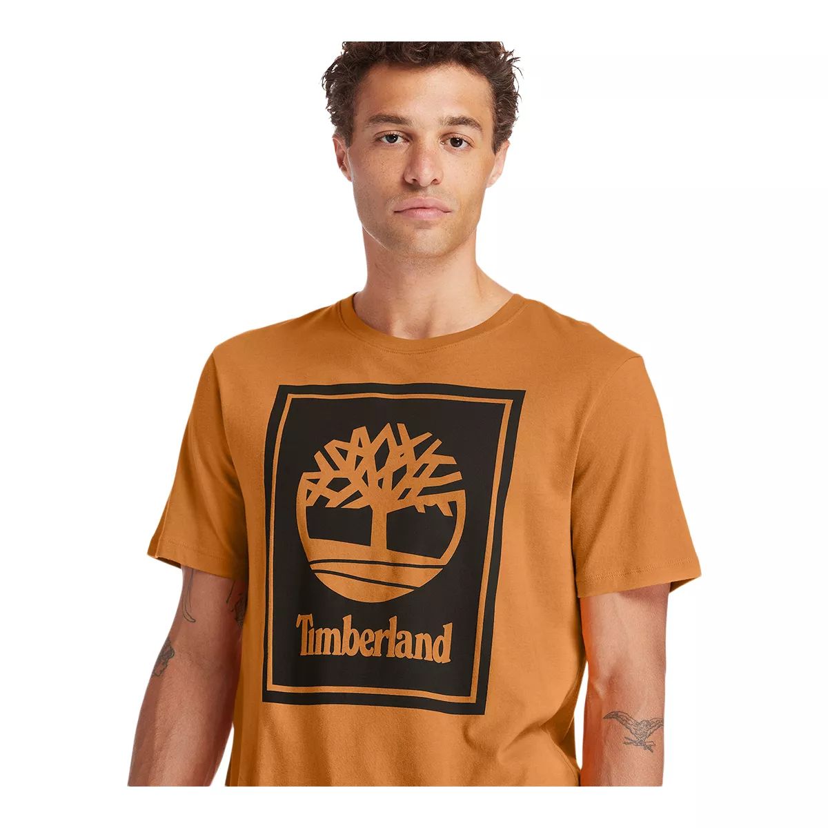 Timberland Men's Stack Logo T-Shirt CloseUp
