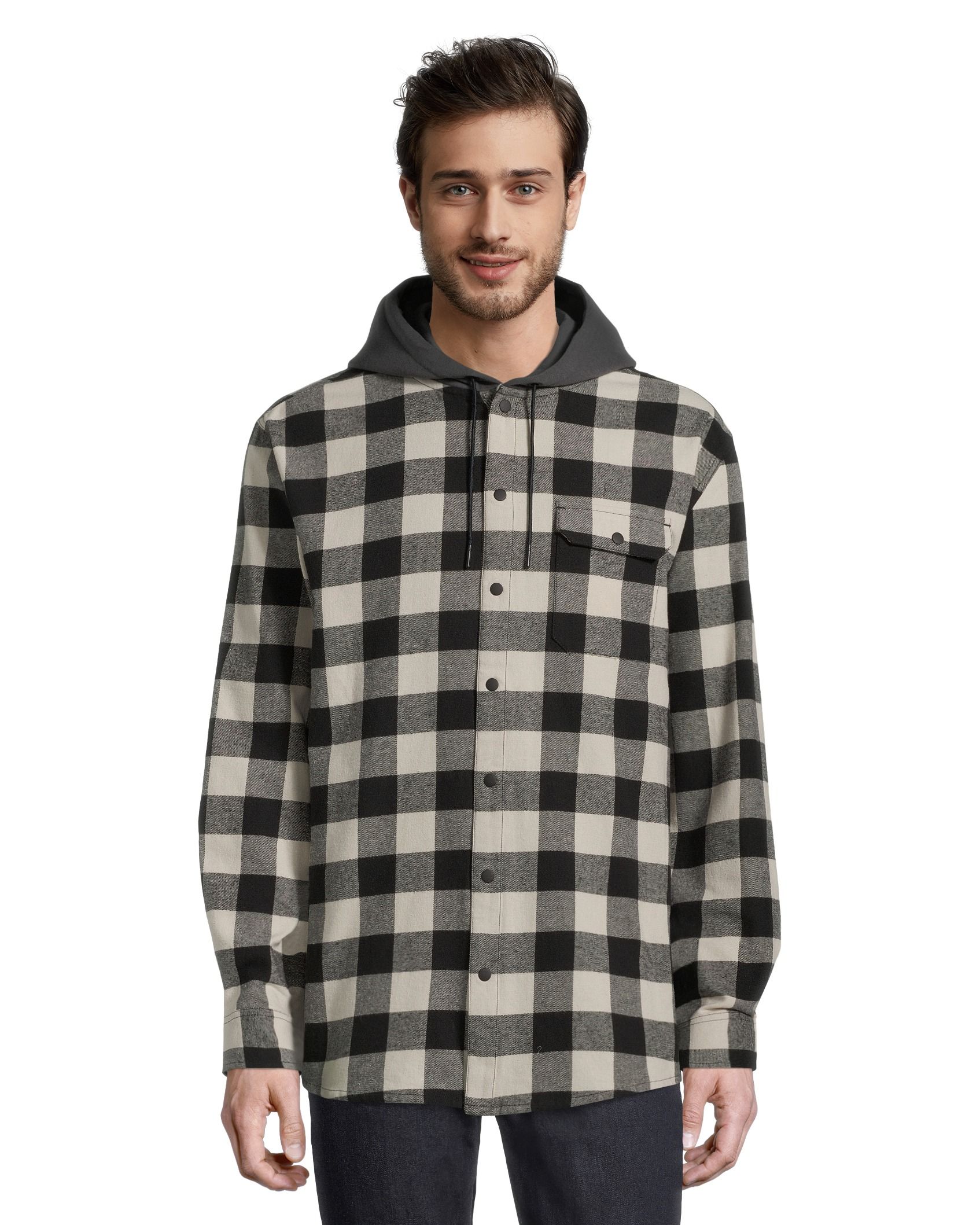 Ripzone Men's Sierra Hooded Flannel Shirt