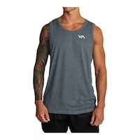 RVCA Sport Men's Vent Tank Top, Sleeveless Front_Flat