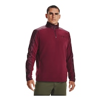 Under Armour Men's Polartec Forge 1/4 Zip Long Sleeve Top Front_Angled_Right