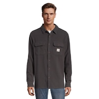Quiksilver Men's Kyloe Flannel Long Sleeve Shirt Front_Flat