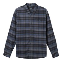 O'Neill Men's Redmond Solid Stretch Flannel Long Sleeve Shirt Front_Flat