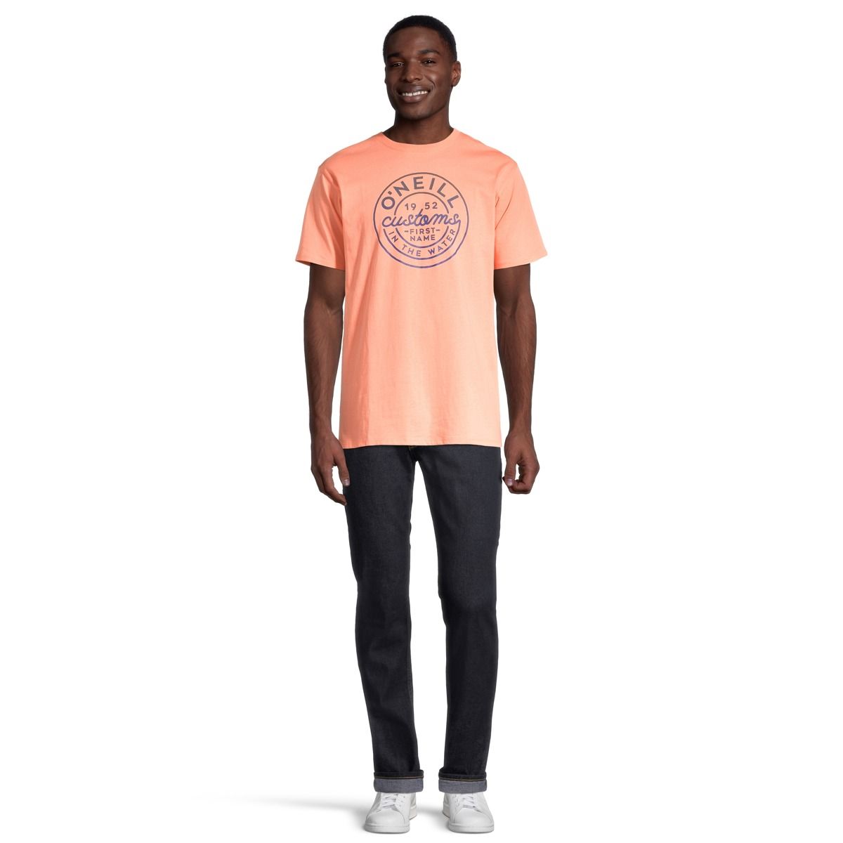 O'Neill Men's Smooth T Shirt, Short Sleeve, Crew Neck, Cotton, Graphic Front_Flat