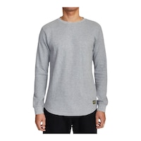 RVCA Men's Day Shift Long Sleeve Thermal Front_Flat