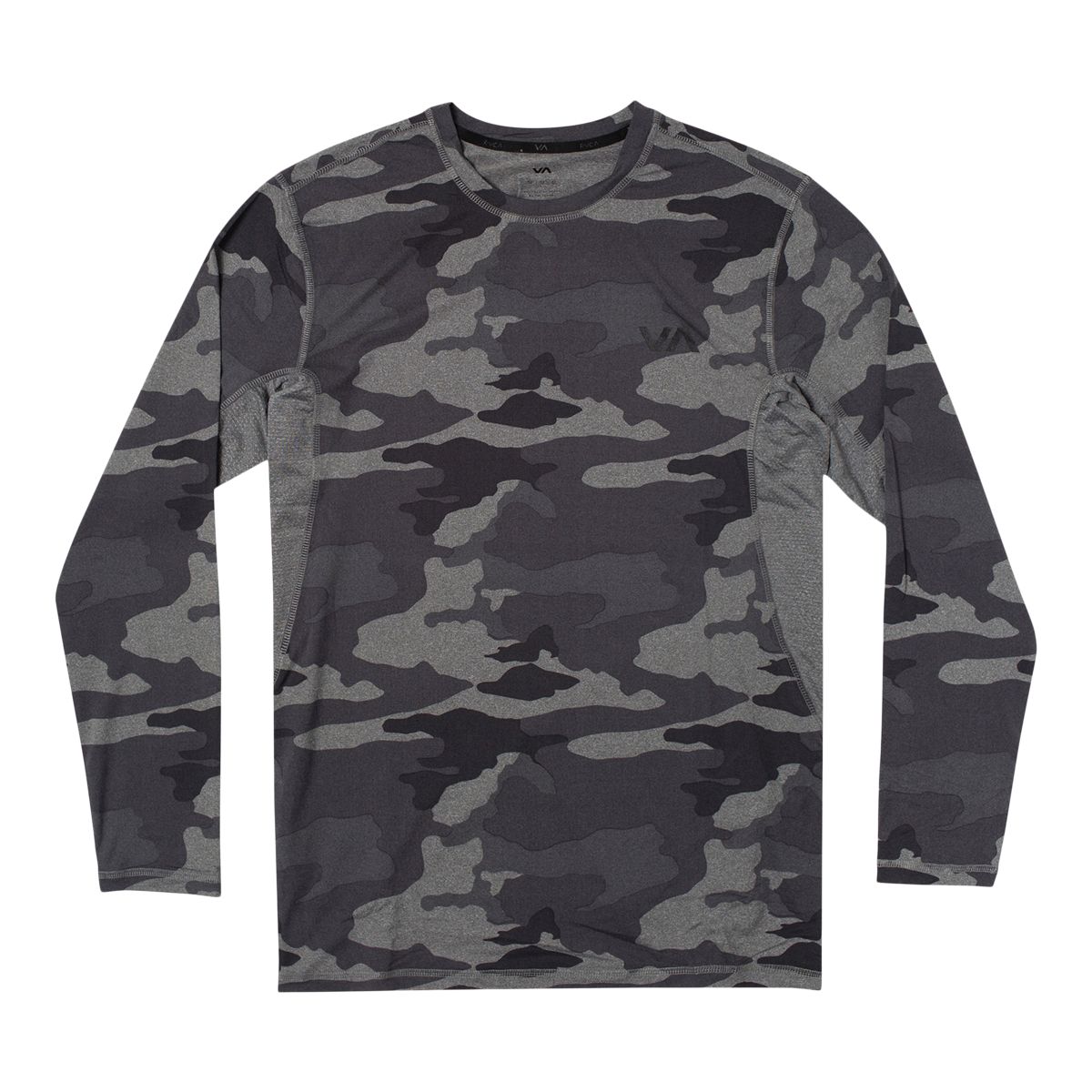 RVCA Sport Men's Sport Vent T Shirt, Long Sleeve, Crew Neck, Cotton, Athletic