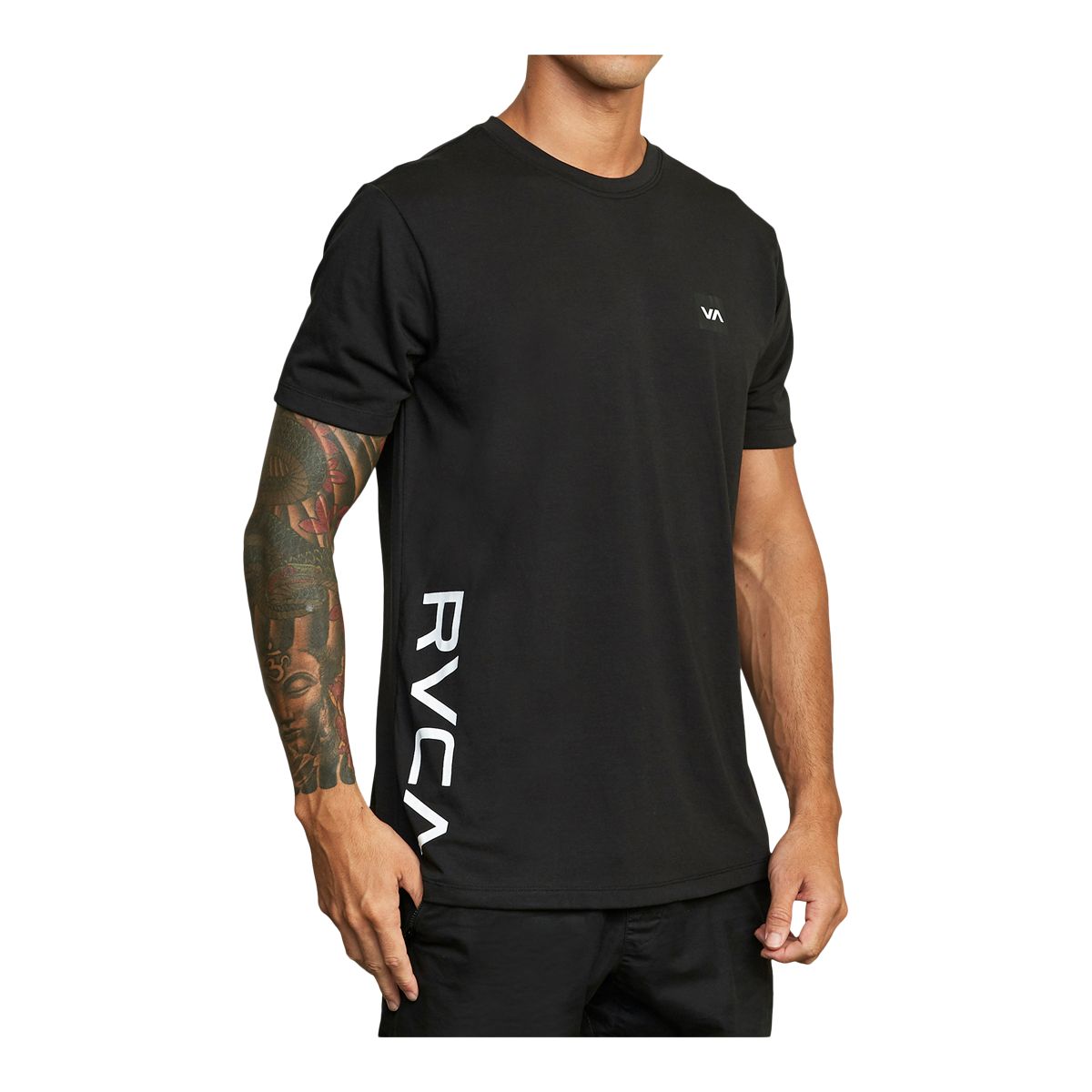 RVCA Sport Men's Sports 2X T Shirt, Short Sleeve, Crew Neck, Cotton, Quick Dry
