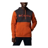 Columbia Men's Trek Cool Base Pullover Hoodie, Fleece, Kangaroo Pocket Front_Flat