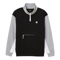 Brixton Men's Alton 1/4 Zip Long Sleeve Mock Neck Top Front_Flat