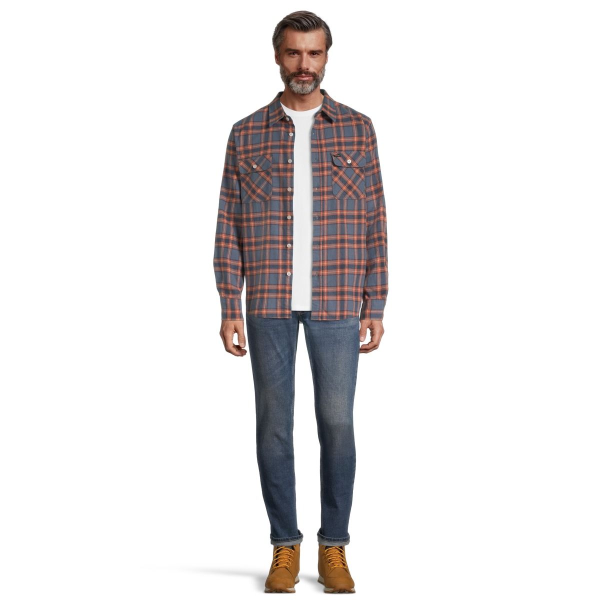 Brixton Men's Bowery Stretch Flannel Long Sleeve Shirt