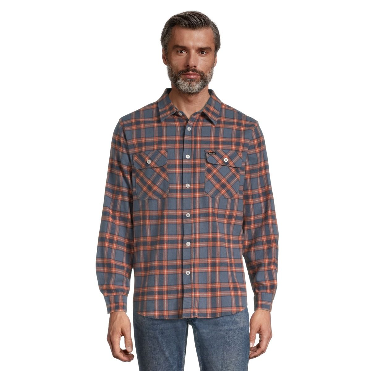 Brixton Men's Bowery Stretch Flannel Long Sleeve Shirt