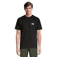Vans Men's Street Outdoors T Shirt, Short Sleeve, Crew Neck, Cotton, Logo Front_Flat