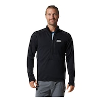 Mountain Hardwear Men's Polartec Power Grid 1/2 Zip Long Sleeve Top Front_Flat