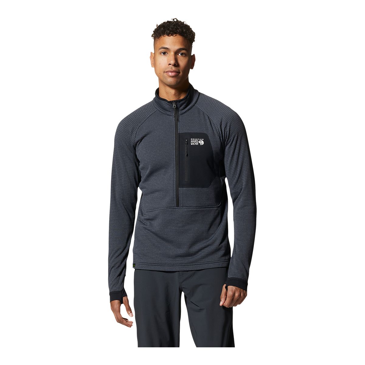 Mountain Hardwear Men's Polartec Power Grid 1/2 Zip Long Sleeve Top