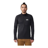 Mountain Hardwear Men's Glacial Trail™ Half Zip Long Sleeve Top Front_Flat