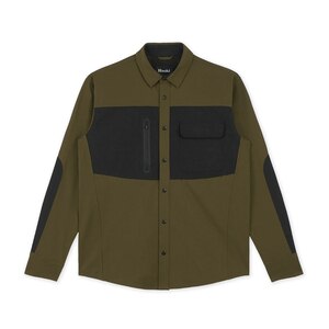 Hooke Men's Field Shirt - Dark Olive/Black