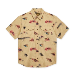 Hooke Men's Atlantic Salmon Flies Shirt - Oatmeal