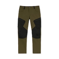Hooke Men's Trekking Pants - Dark Olive/Black Front_Flat