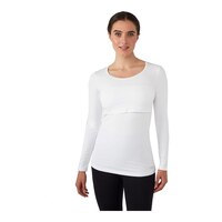 Modern Eternity Women's Maternity Charlotte Long Sleeve Shirt Front_Flat