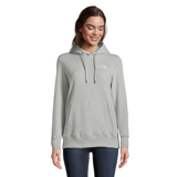 The North Face Women's Box NSE Pullover Hoodie, Cotton Blend, Kangaroo Pocket Front_Flat