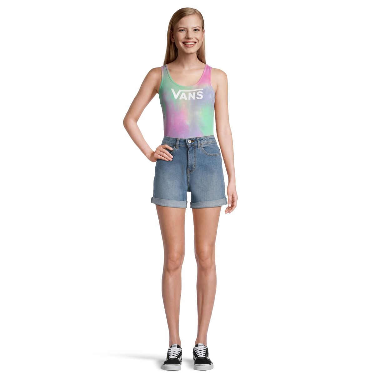 Vans Women's High Rise Roll Cuff Shorts