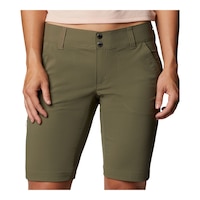 Columbia Women's Saturday Trail Long 12-inch Shorts Front_Flat