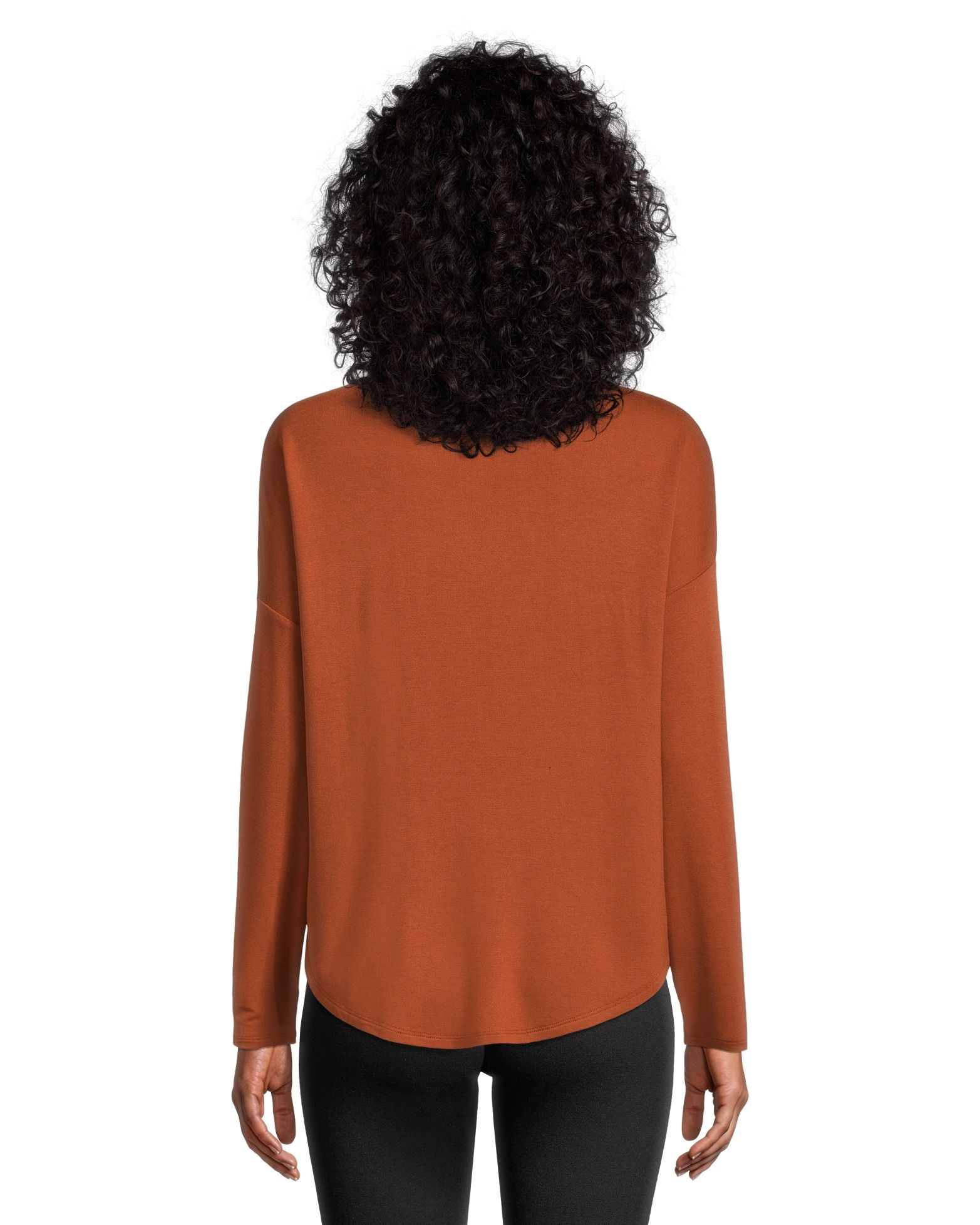 Ripzone Women's Rylee Long Sleeve Mock Neck Casual Shirt, Plus Size