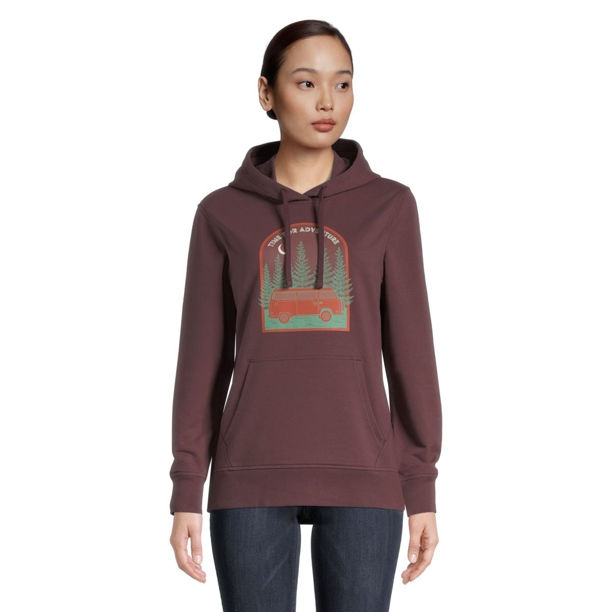 Woods Women's Lawson Pullover Hoodie, Kangaroo Pocket | Atmosphere