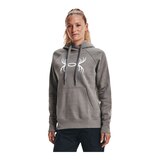 Under Armour Women's Rival Antler Pullover Hoodie, Fleece Front_Angled_Left