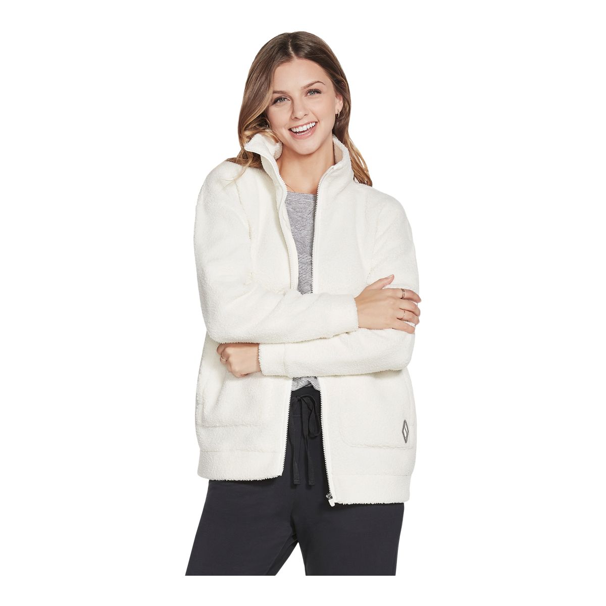 Skechers Women's Downtime Zip Up Sherpa Jacket
