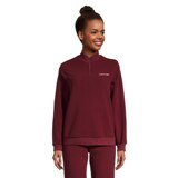 Calvin Klein Women's Quarter Zip Fleece Sweater and Jogger Pants Set Front_Flat