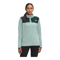 The North Face Women's TKA Glacier Snap Pullover Front_Flat