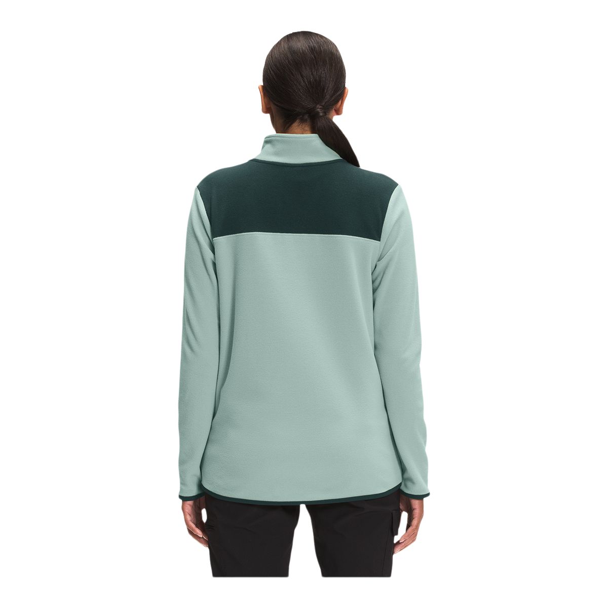 The North Face Women's TKA Glacier Snap Pullover Back_Flat