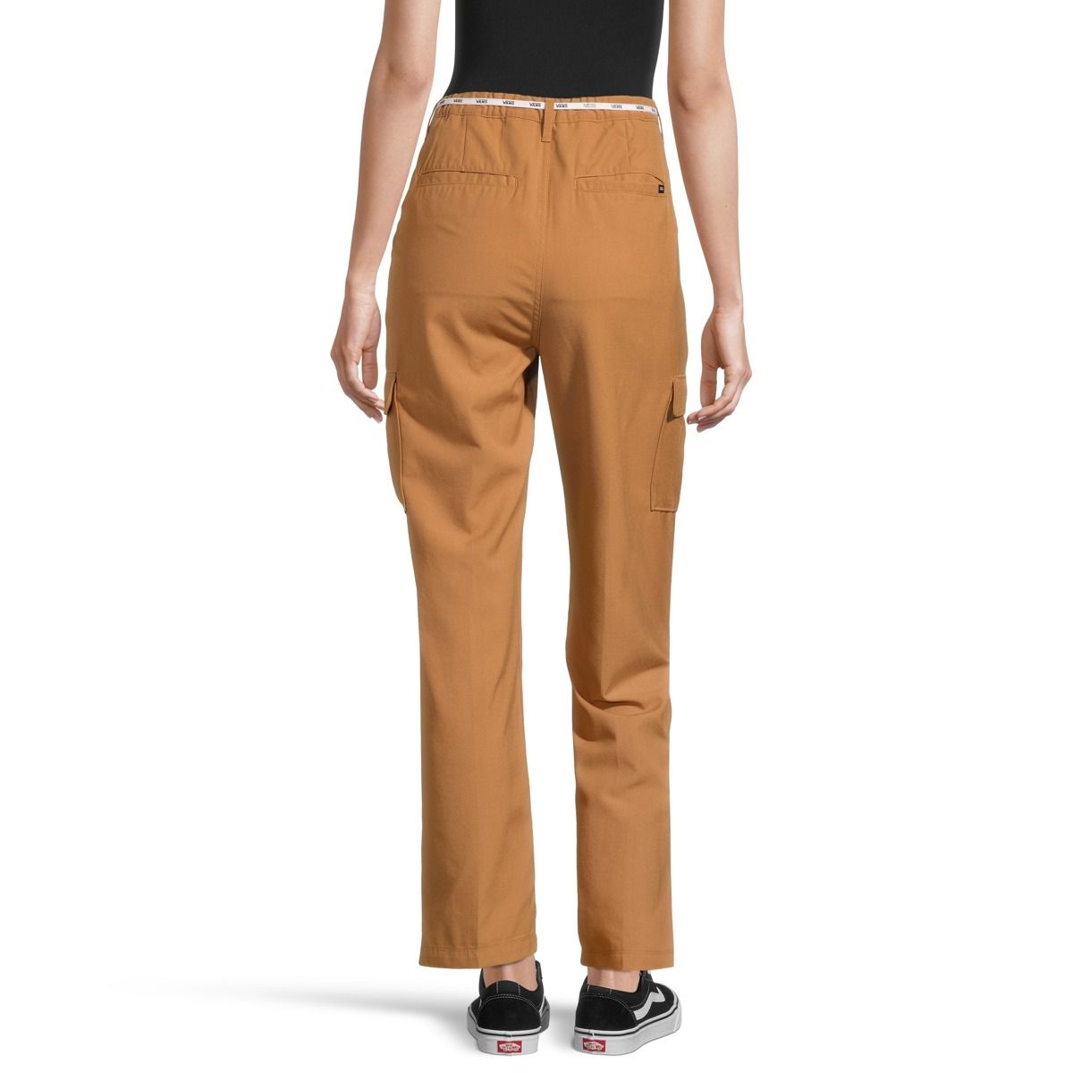 Vans Women's Shoe Lace Cargo Pants, Casual, Mid Rise, Wide Leg