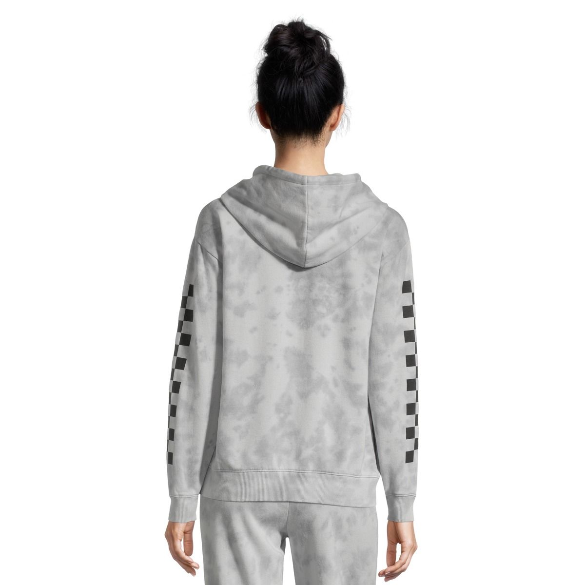 Vans Women's Bleach Wash Boyfriend Pullover Sweatshirt Hoodie, Cotton Blend, Oversized