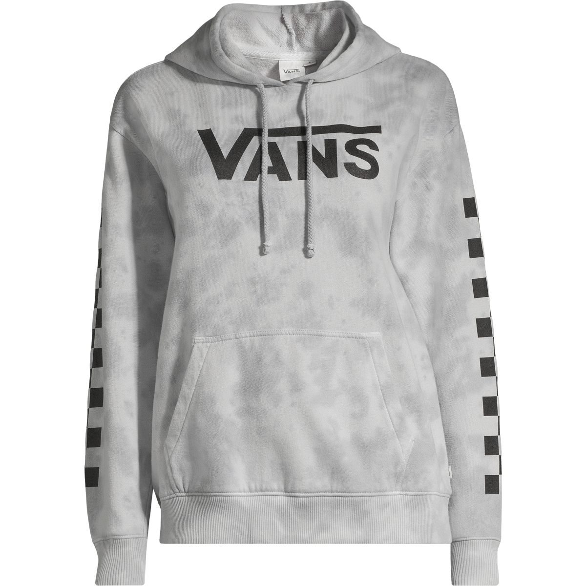 Vans Women's Bleach Wash Boyfriend Pullover Sweatshirt Hoodie, Cotton Blend, Oversized