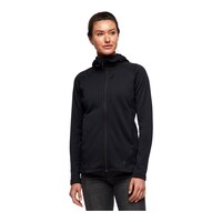Black Diamond Women's Factor Full Zip Hoodie Front_Flat