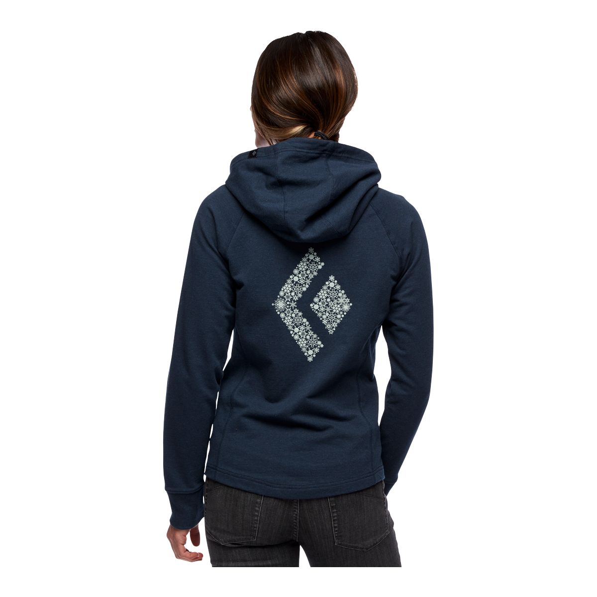 Black Diamond Women's Snow Diamond Full Zip Hoodie, Organic Cotton