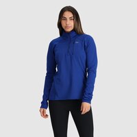 Outdoor Research Women's Vigor Grid 1/4 Zip Fleece Top Front_Angled_Left