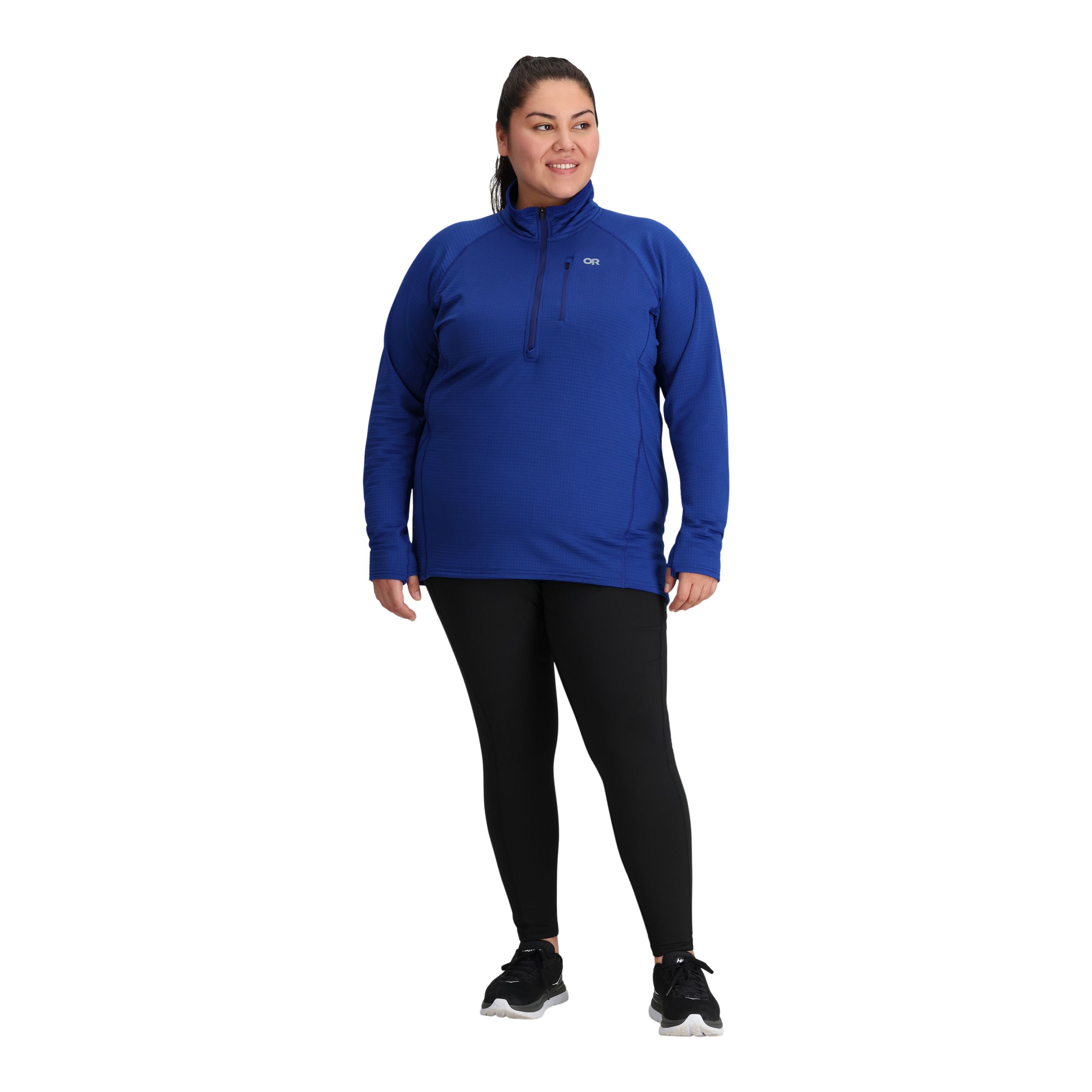 Outdoor Research Women's Plus Size Vigor Grid 1/2 Zip Fleece Top