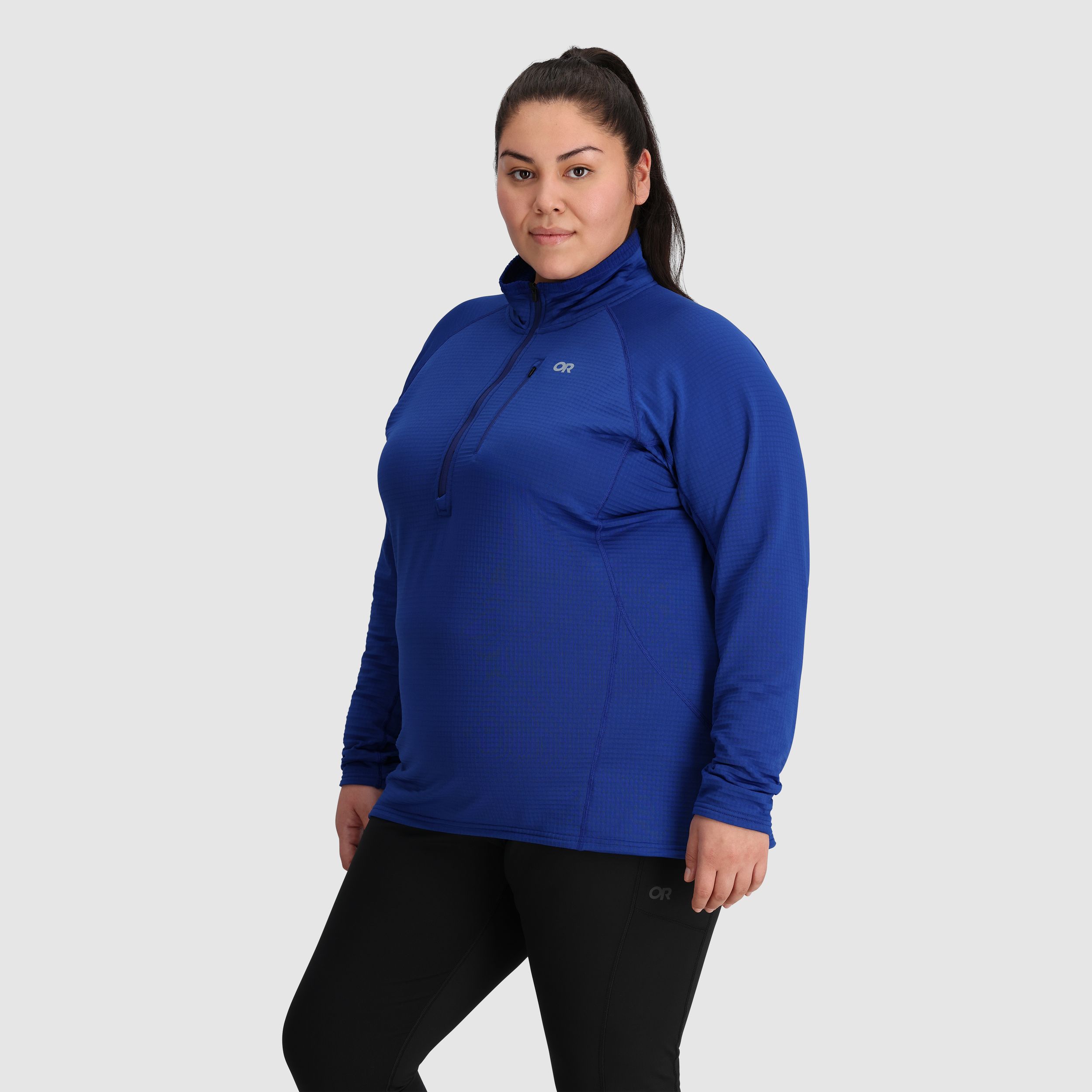 Outdoor Research Women's Plus Size Vigor Grid 1/2 Zip Fleece Top