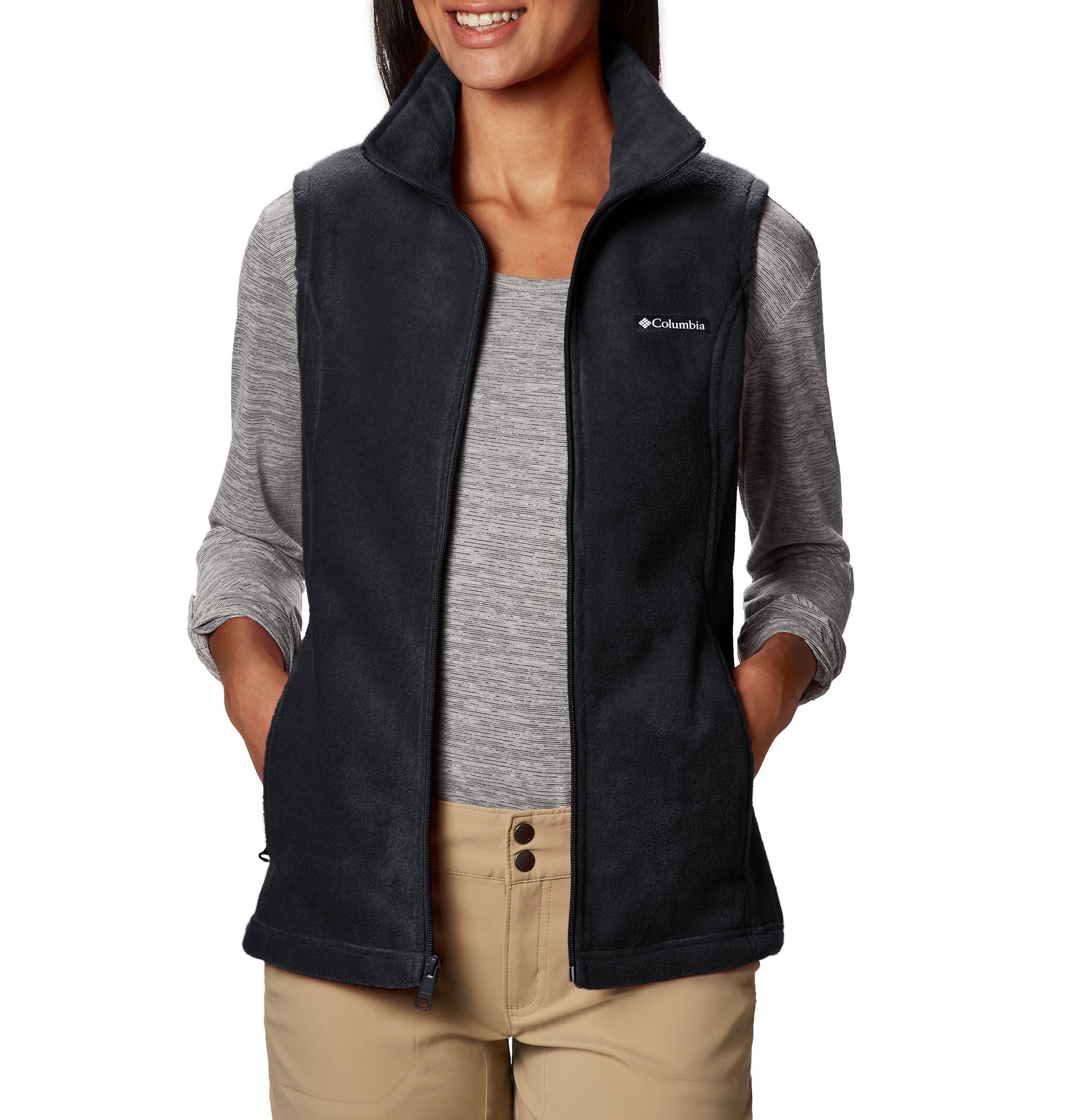 Columbia Women's Benton Springs Fleece Vest Front_Flat